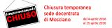 Chiusura temporanea sede di Mosciano